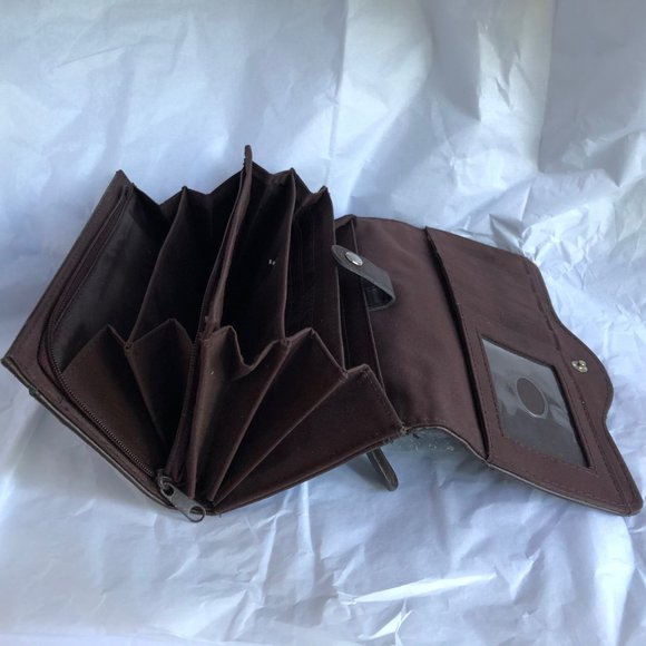 Liz Claiborne ChocolateBrown Faux Leather Wallet - Picture 10 of 11